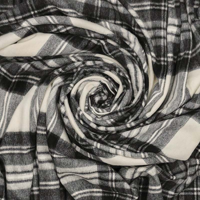 Prince of Scots Highland Tartan Tweed Merino Wool Throw - Dress Grey Stewart