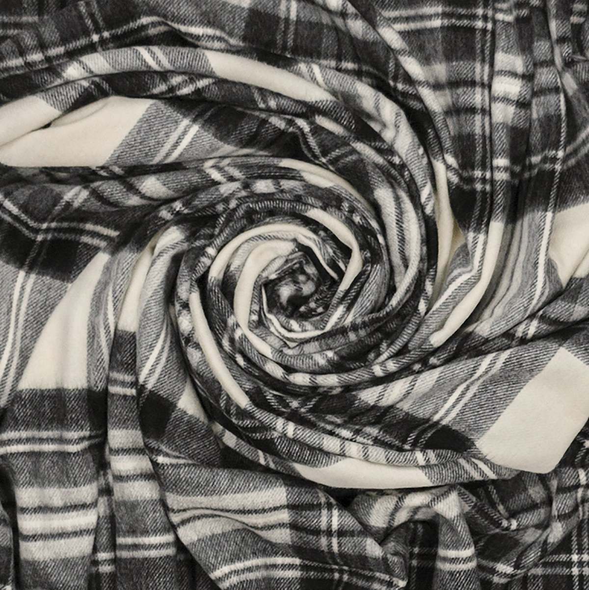 Prince of Scots Highland Tartan Tweed Merino Wool Throw - Dress Grey Stewart - Image 4 of 6