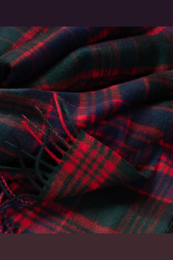 Prince of Scots Highland Tartan Tweed Merino Wool Throw - Macdonald