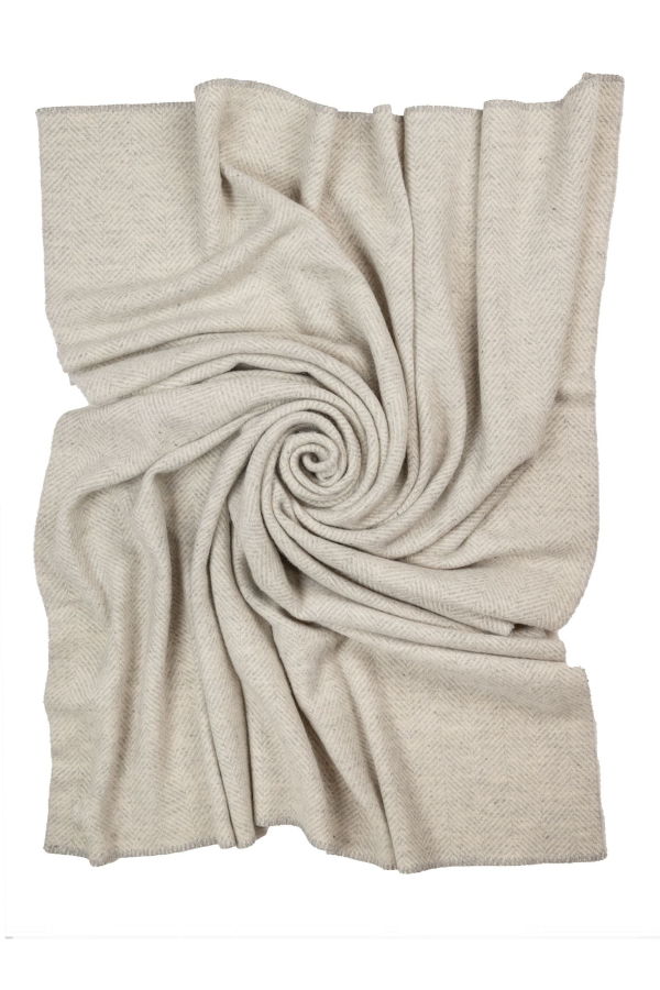 Prince of Scots Highland Tweeds Big Throw - Herringbone Silver