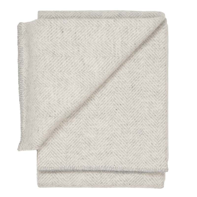 Prince of Scots Highland Tweeds Big Throw - Herringbone Silver