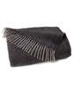 Prince of Scots Highland Tweeds Herringbone Pure New Wool Throw - Charcoal - Thumbnail 1
