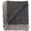 Prince of Scots Highland Tweeds Herringbone Pure New Wool Throw - Charcoal - Thumbnail 3