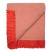 Prince of Scots Highland Tweeds Herringbone Pure New Wool Throw - Flamingo - Thumbnail 1