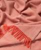 Prince of Scots Highland Tweeds Herringbone Pure New Wool Throw - Flamingo - Thumbnail 3