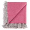 Prince of Scots Highland Tweeds Herringbone Pure New Wool Throw Blanket - Magenta Pink - Thumbnail 1