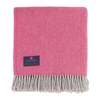 Prince of Scots Highland Tweeds Herringbone Pure New Wool Throw Blanket - Magenta Pink - Thumbnail 4