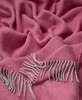 Prince of Scots Highland Tweeds Herringbone Pure New Wool Throw Blanket - Magenta Pink - Thumbnail 7