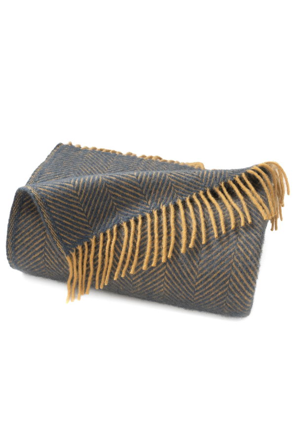 Prince of Scots Highland Tweeds Herringbone Pure New Wool Throw