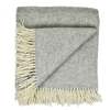 Prince of Scots Highland Tweeds Herringbone Pure New Wool Throw - Silver - Thumbnail 3
