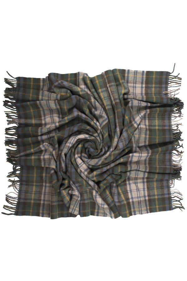 Prince of Scots Highland Tweeds New Wool Fluffy Throw - Antique Dress Gordon