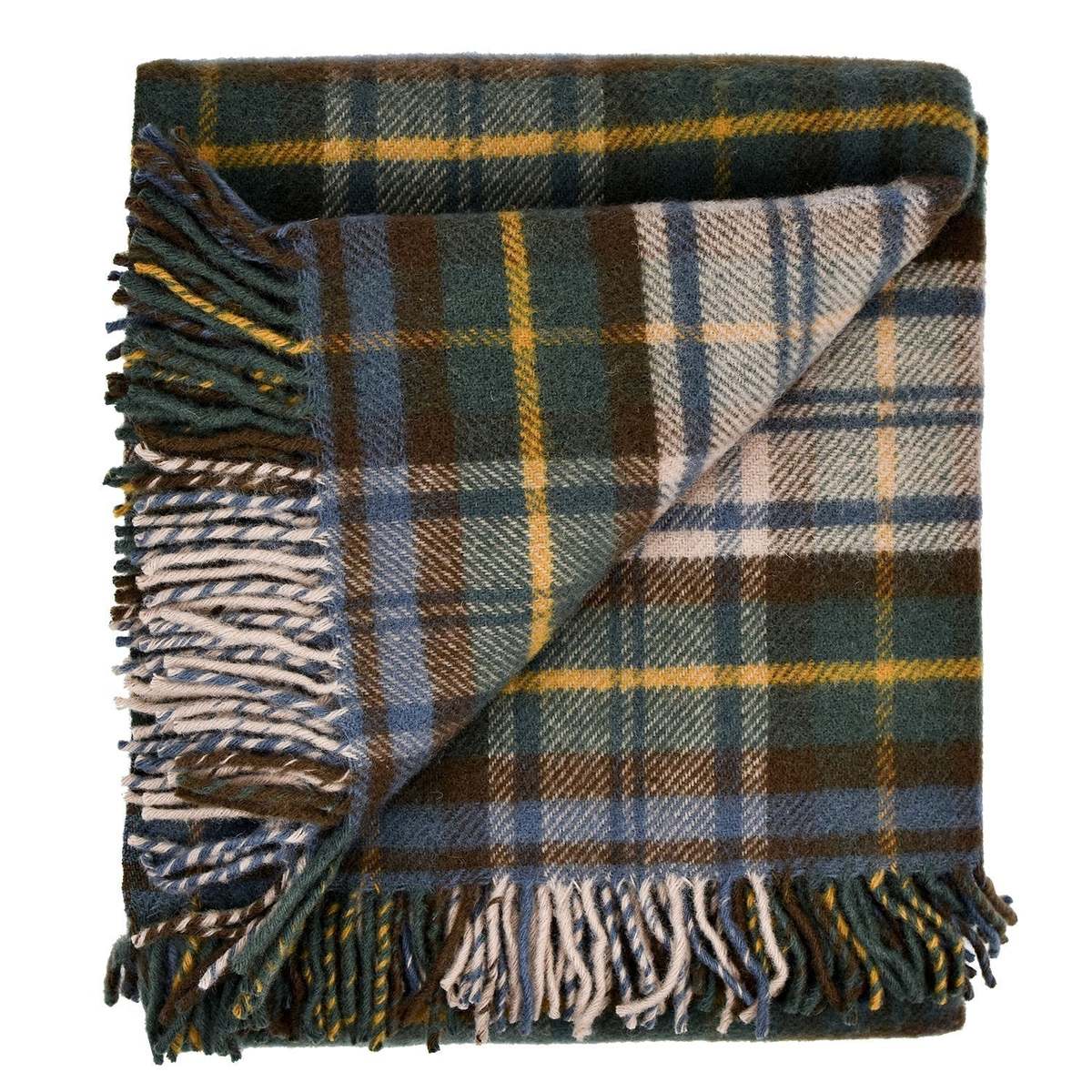 Prince of Scots Highland Tweeds New Wool Fluffy Throw - Antique Dress Gordon - Image 4 of 5