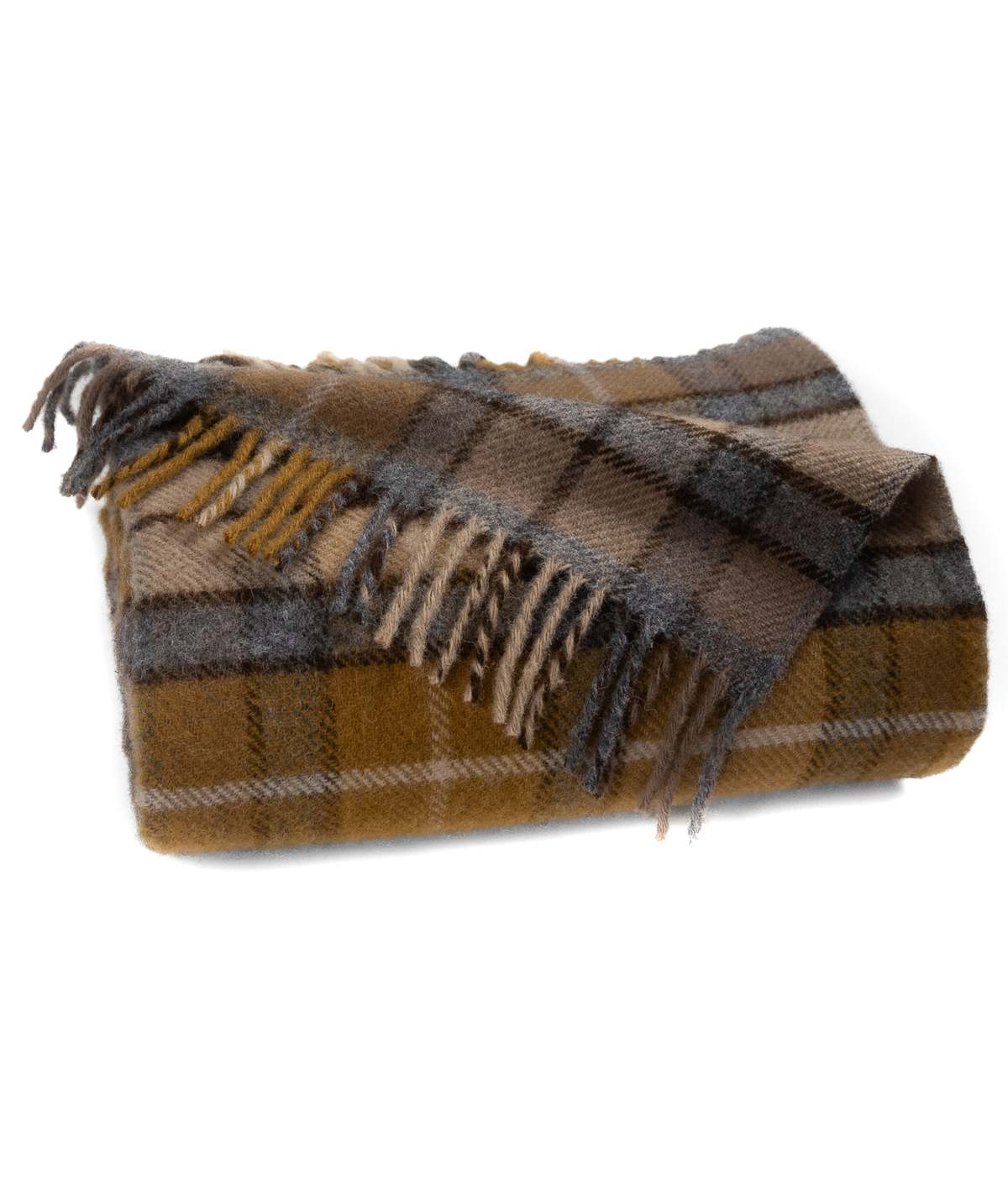 Prince of Scots Highland Tweeds Pure New Wool Fluffy Throw Blanket - Natural Buchanan - Image 3 of 8