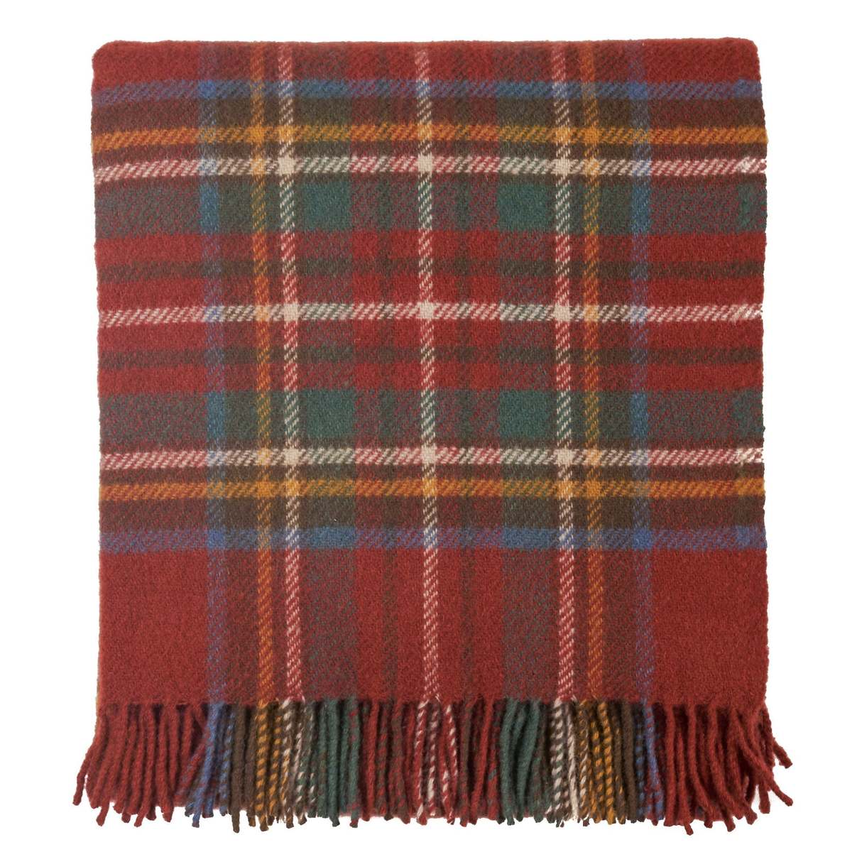 Prince of Scots Highland Tweeds Pure New Wool Fluffy Throw - Antique Royal Stewart - Image 6 of 8