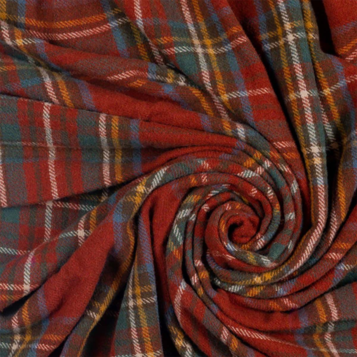 Prince of Scots Highland Tweeds Pure New Wool Fluffy Throw - Antique Royal Stewart - Image 8 of 8