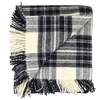 Prince of Scots Highland Tweeds Pure New Wool Fluffy Throw - Grey Dress Stewart - Thumbnail 1