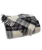 Prince of Scots Highland Tweeds Pure New Wool Fluffy Throw - Grey Dress Stewart - Thumbnail 2