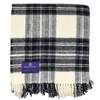 Prince of Scots Highland Tweeds Pure New Wool Fluffy Throw - Grey Dress Stewart - Thumbnail 4