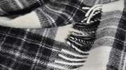 Prince of Scots Highland Tweeds Pure New Wool Fluffy Throw - Grey Dress Stewart - Thumbnail 5