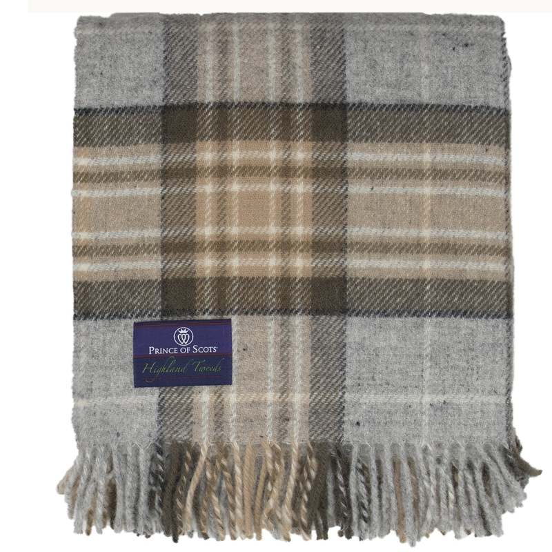Prince of Scots Highland Tweeds McKellar Throw Blanket