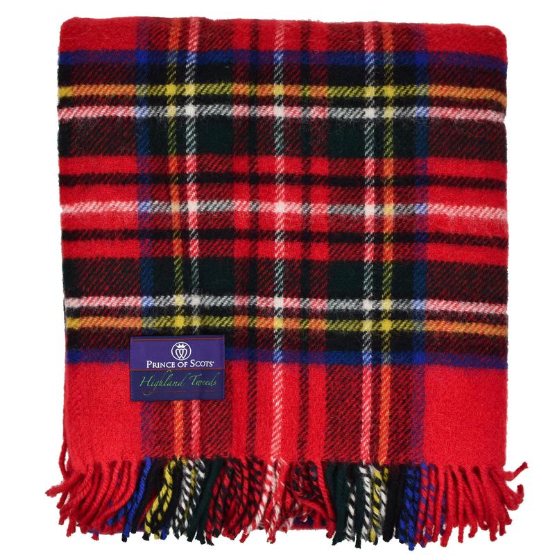 Prince of Scots Highland Tweeds Pure New Wool Fluffy Throw