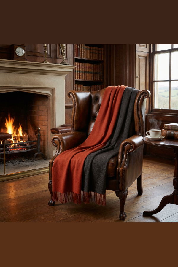 Prince of Scots Highland Tweeds Reversible Double Cloth Throw