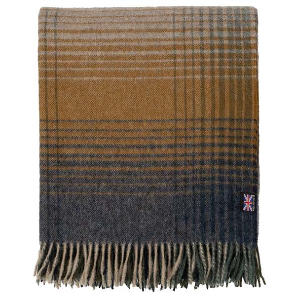 Prince of Scots Highland Tweeds Shetland Lambswool Ombre Throw