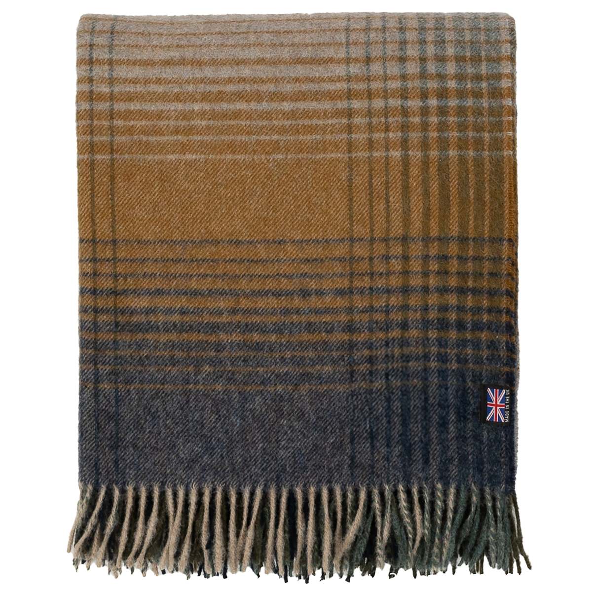Prince of Scots Highland Tweeds Shetland Lambswool Ombre Throw - Image 5 of 11