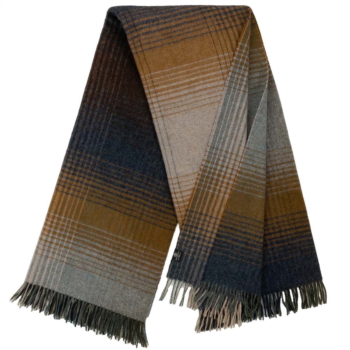 Prince of Scots Highland Tweeds Shetland Lambswool Ombre Throw - Image 9 of 11