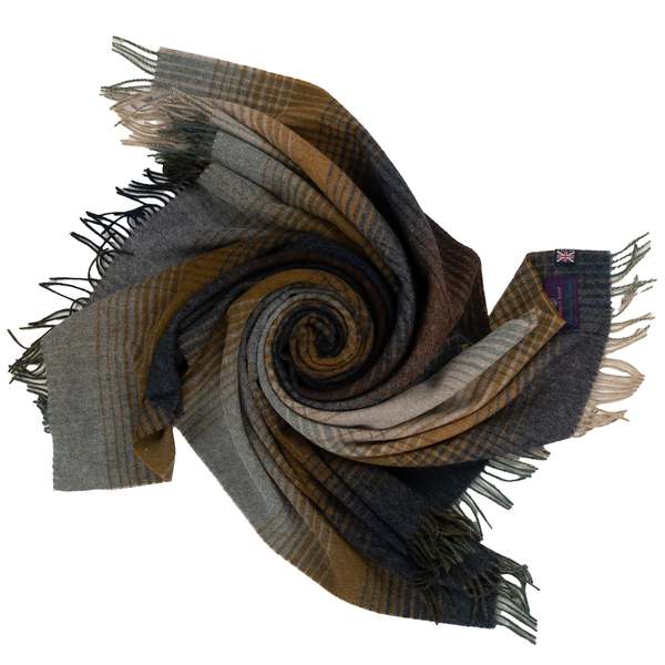 Prince of Scots Highland Tweeds Shetland Lambswool Ombre Throw