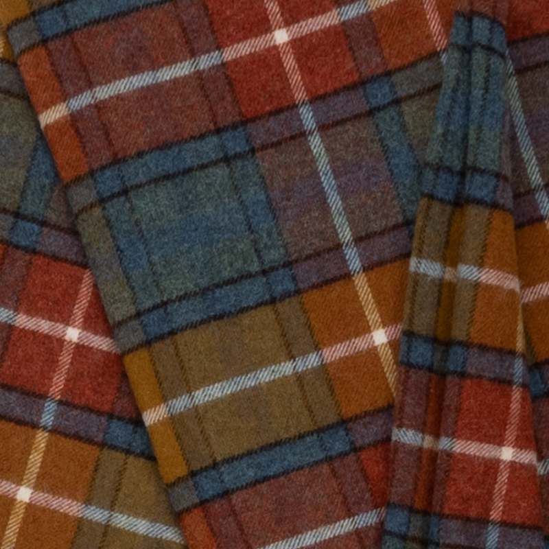 Prince of Scots Highland Tweeds Shetland Lambswool Throw - Antique Buchanan