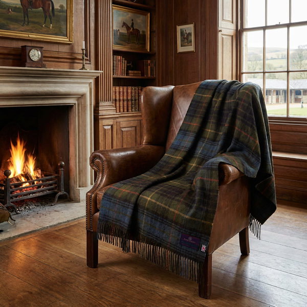 Prince of Scots Highland Tweeds Shetland Lambswool Throw