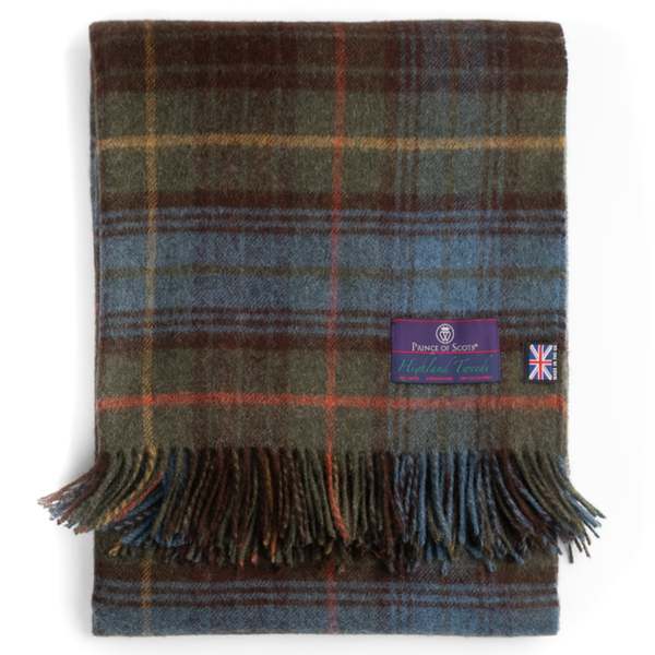 Prince of Scots Highland Tweeds Shetland Lambswool Throw