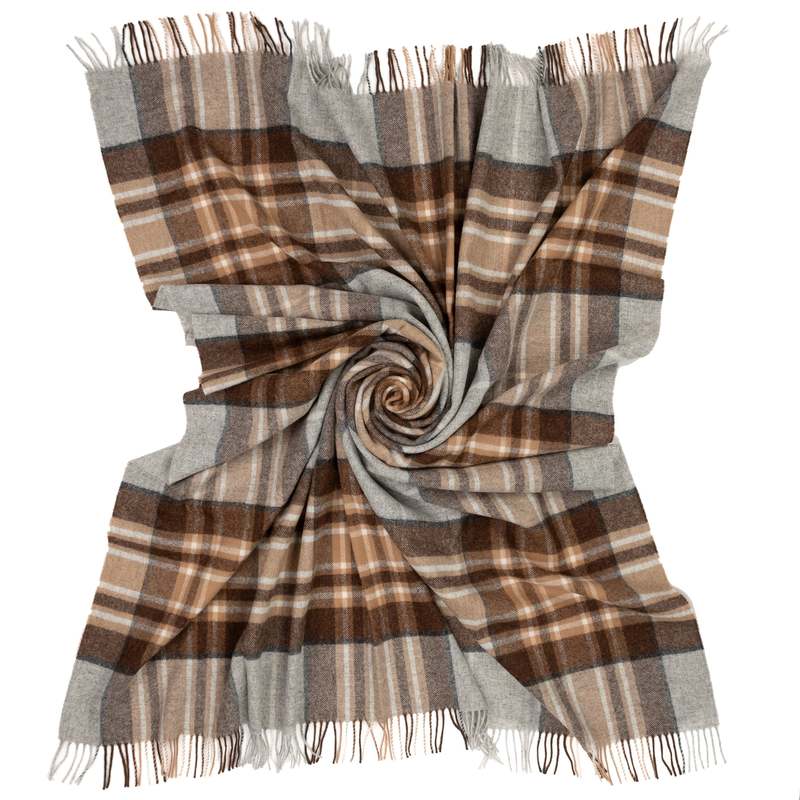 Prince of Scots Highland Tweeds Shetland Lambswool Throw - Mckeller