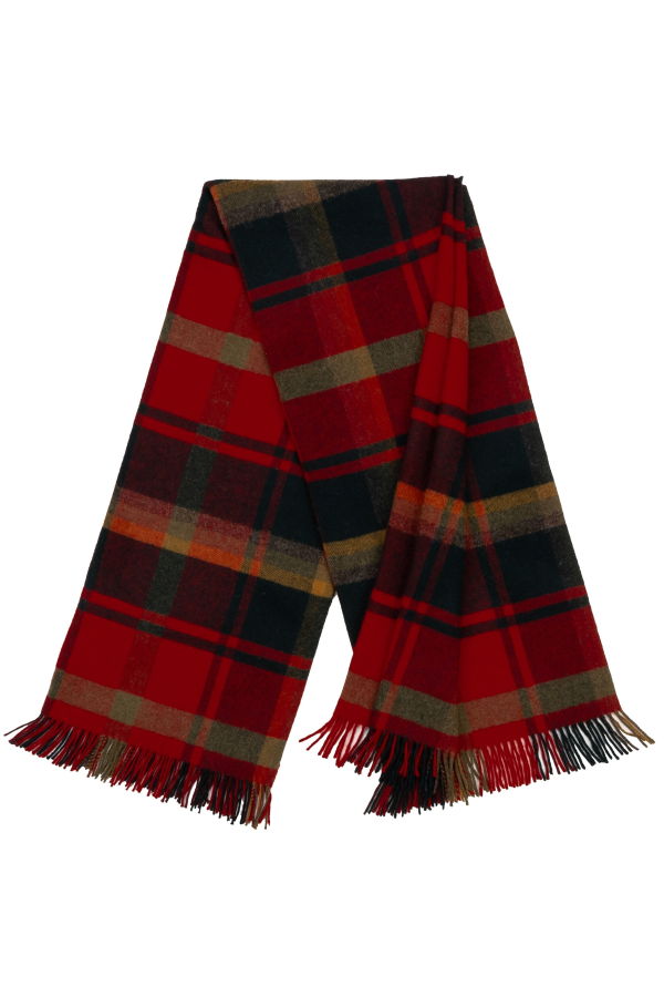 Prince of Scots Highland Tweeds Shetland Lambswool Throw - Red Maple