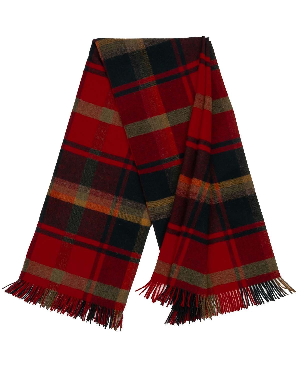 Prince of Scots Highland Tweeds Shetland Lambswool Throw - Red Maple - Image 1 of 7