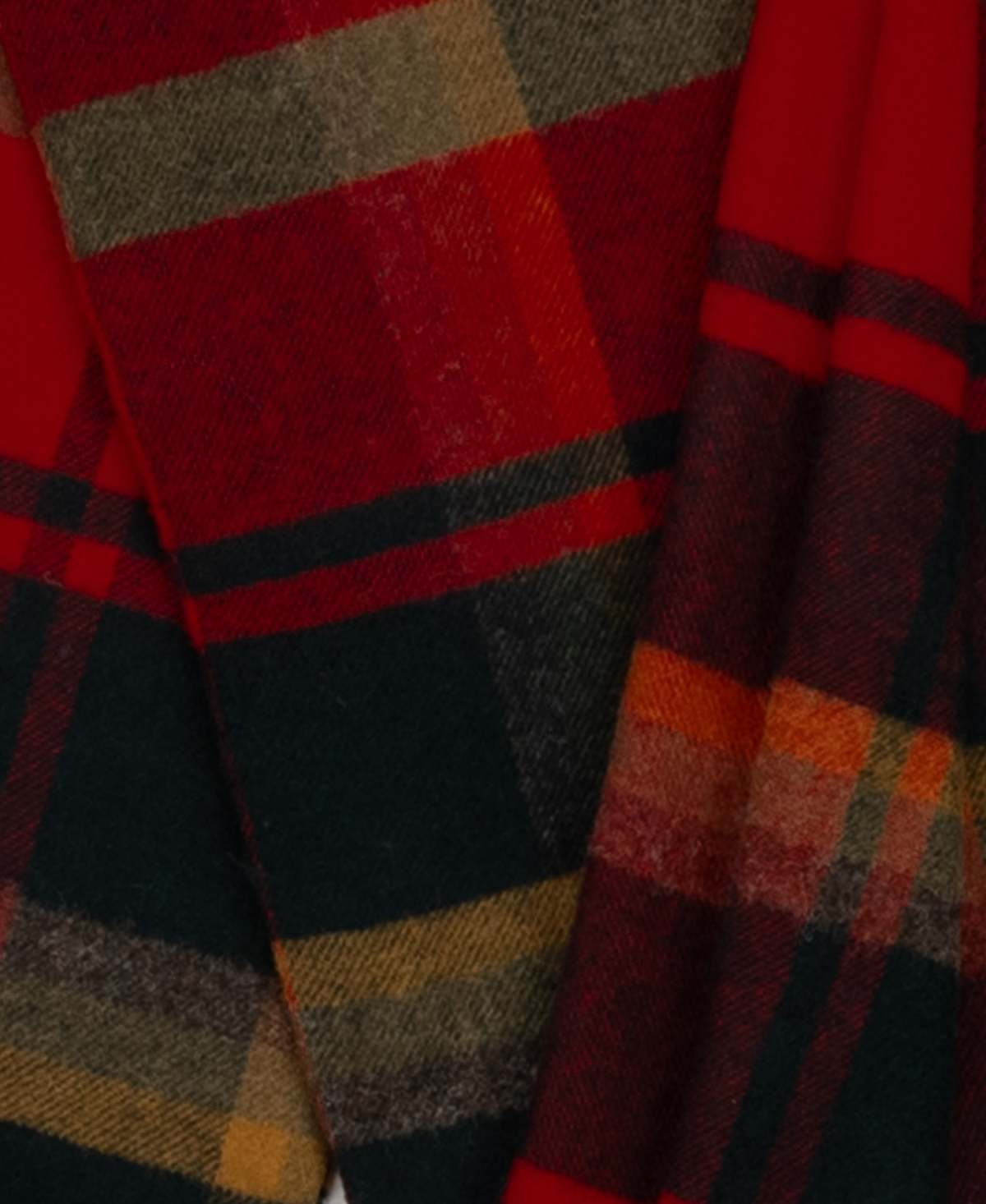 Prince of Scots Highland Tweeds Shetland Lambswool Throw - Red Maple - Image 3 of 7