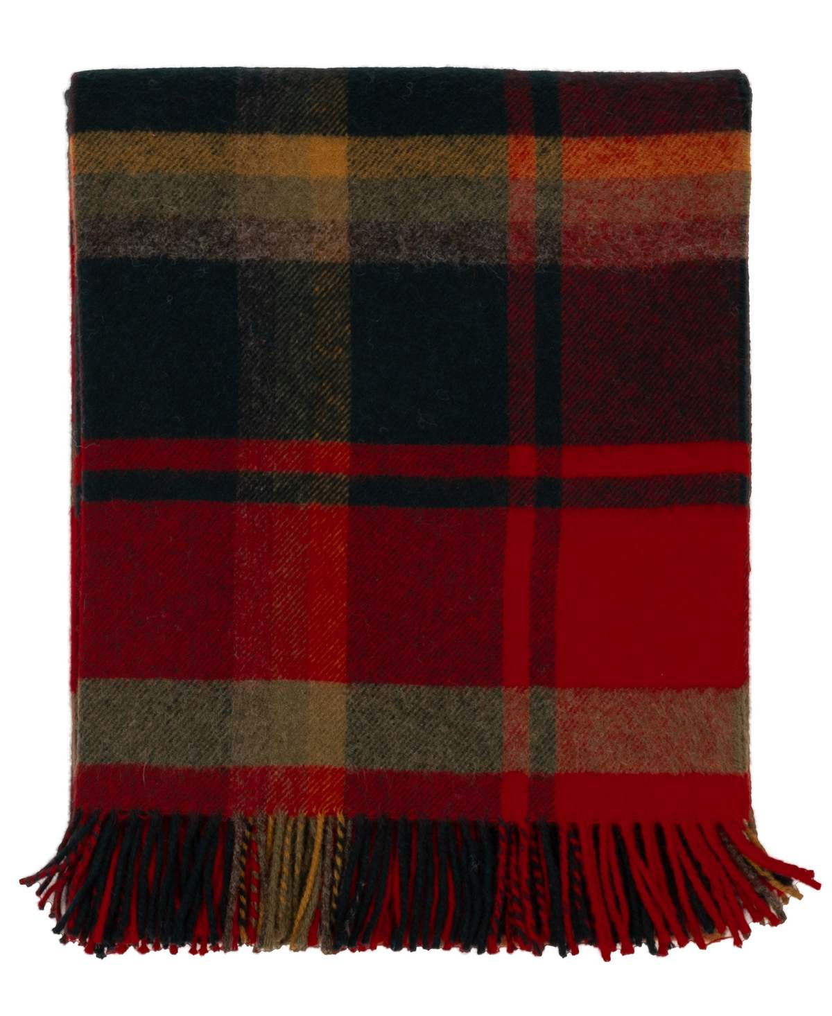 Prince of Scots Highland Tweeds Shetland Lambswool Throw - Red Maple - Image 5 of 7