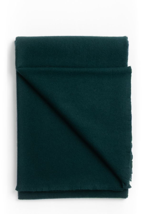 Prince of Scots Luxury Cashmere Throw - Forest Green