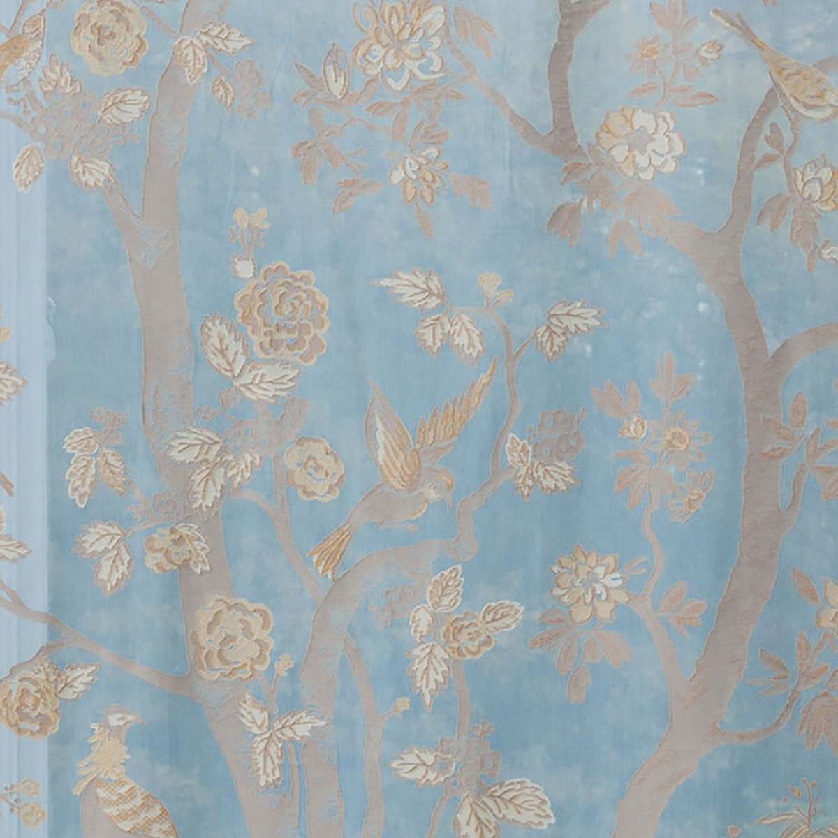 Prince of Scots Premium Sheer Panels: The Paradiso Curtain Panel - Turquoise - Image 2 of 2