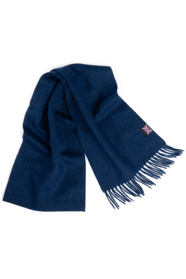 Prince of Scots Fringed Merino Wool Scarf - Royal