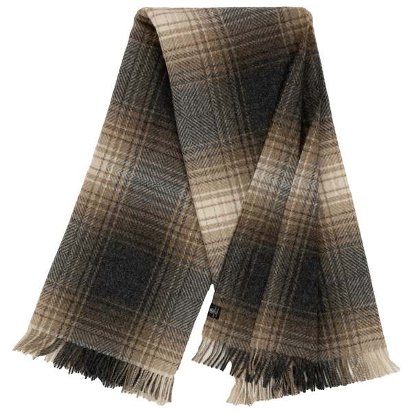 Prince of Scots Highland Tweeds Shetland Lambswool Throw - Ombre Natural