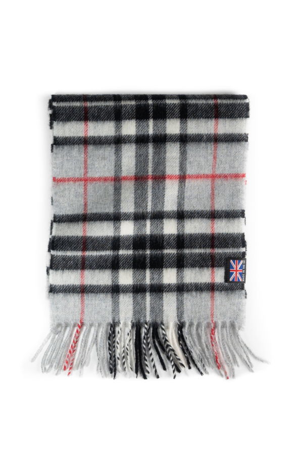 Prince of Scots Merino Lambswool Tartan Scarf - Grey Thompson