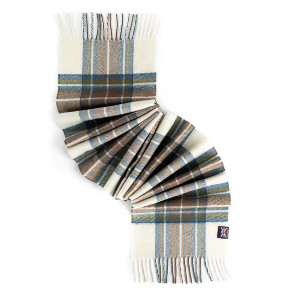 Prince of Scots Merino Lambswool Tartan Scarf - Muted Blue