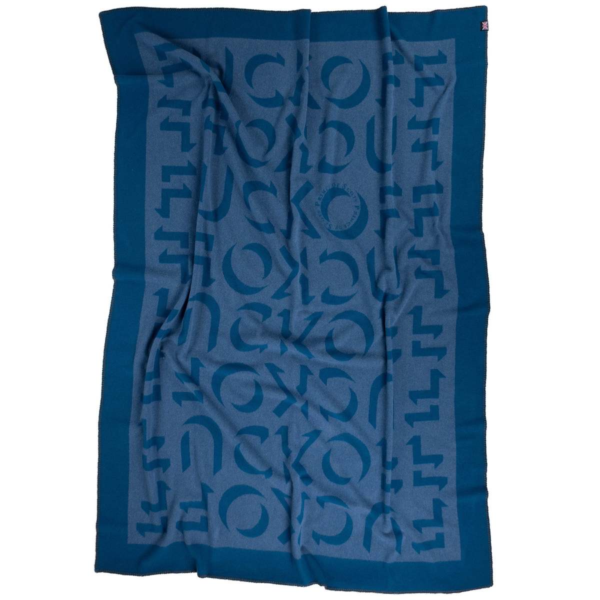 Prince of Scots Merino Wool Fleece Throw - Blue Expletive - Image 3 of 8