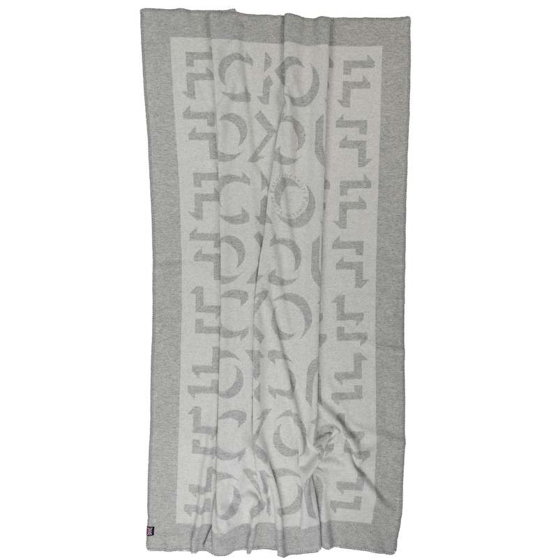 Prince of Scots Merino Wool Fleece Throw - Natural Expletive