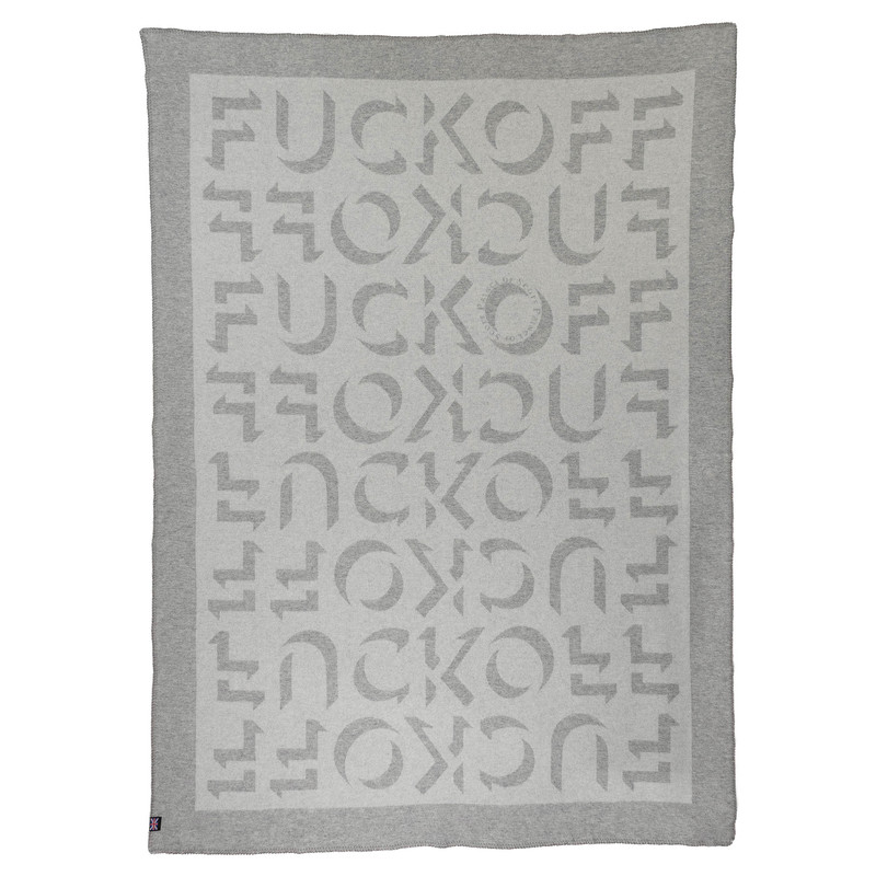 Prince of Scots Merino Wool Fleece Throw - Natural Expletive