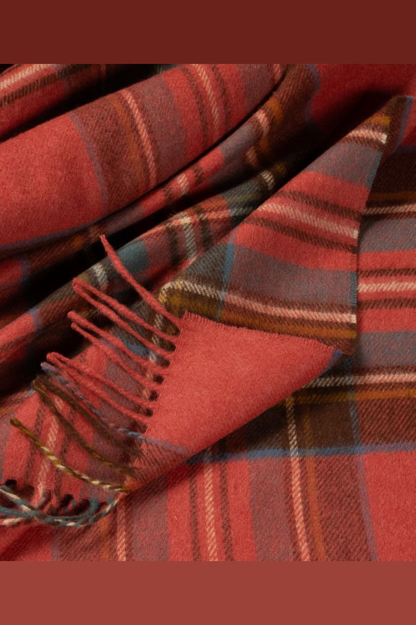 Prince of Scots Merino Wool Throw - Antique Royal Stewart