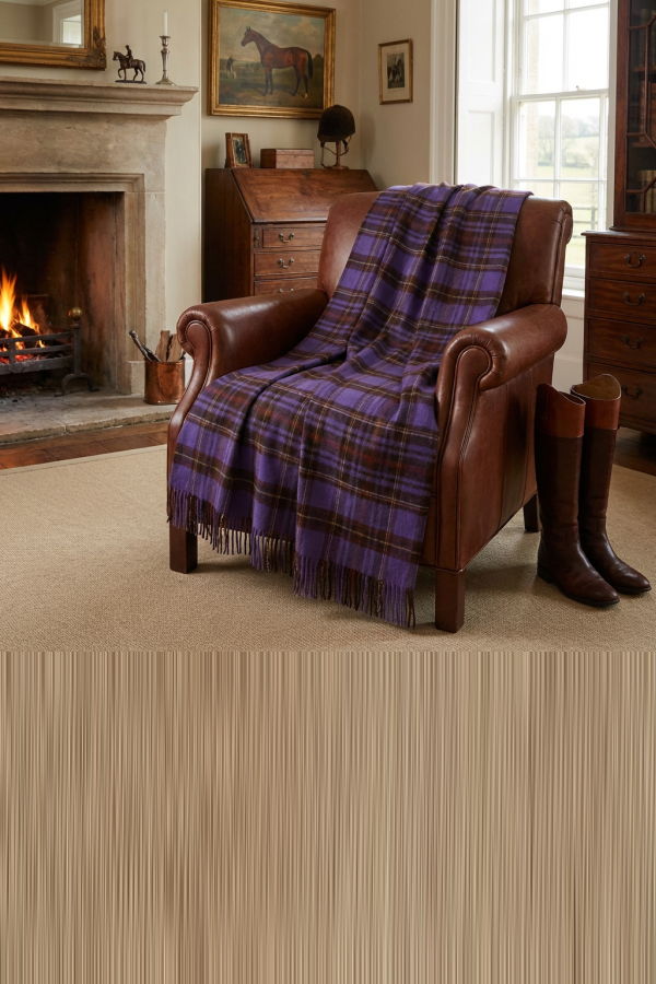 Prince of Scots Merino Wool Throw - Equestrian Tartan