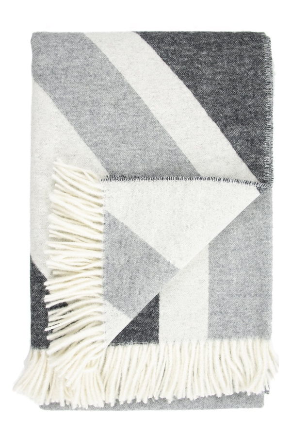 Prince of Scots Monochromatic Union Jack Merino Wool Throw